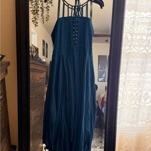 City Chic Teal Backless Dress